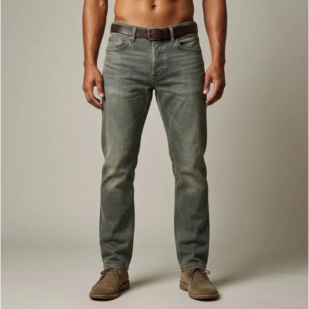 Rag & Bone Fit 2 Slim Fatigue Green Jeans with Button Fly